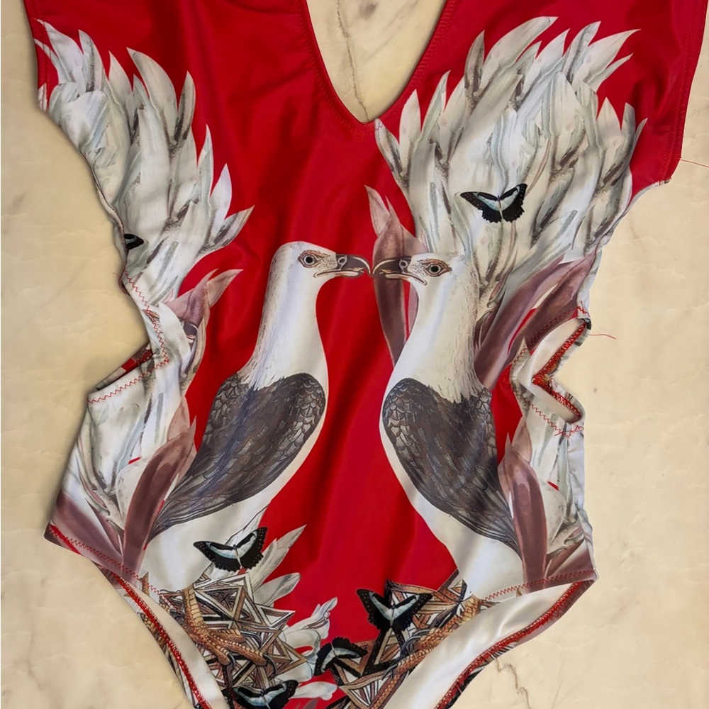 Bird cutout sides swimsuit